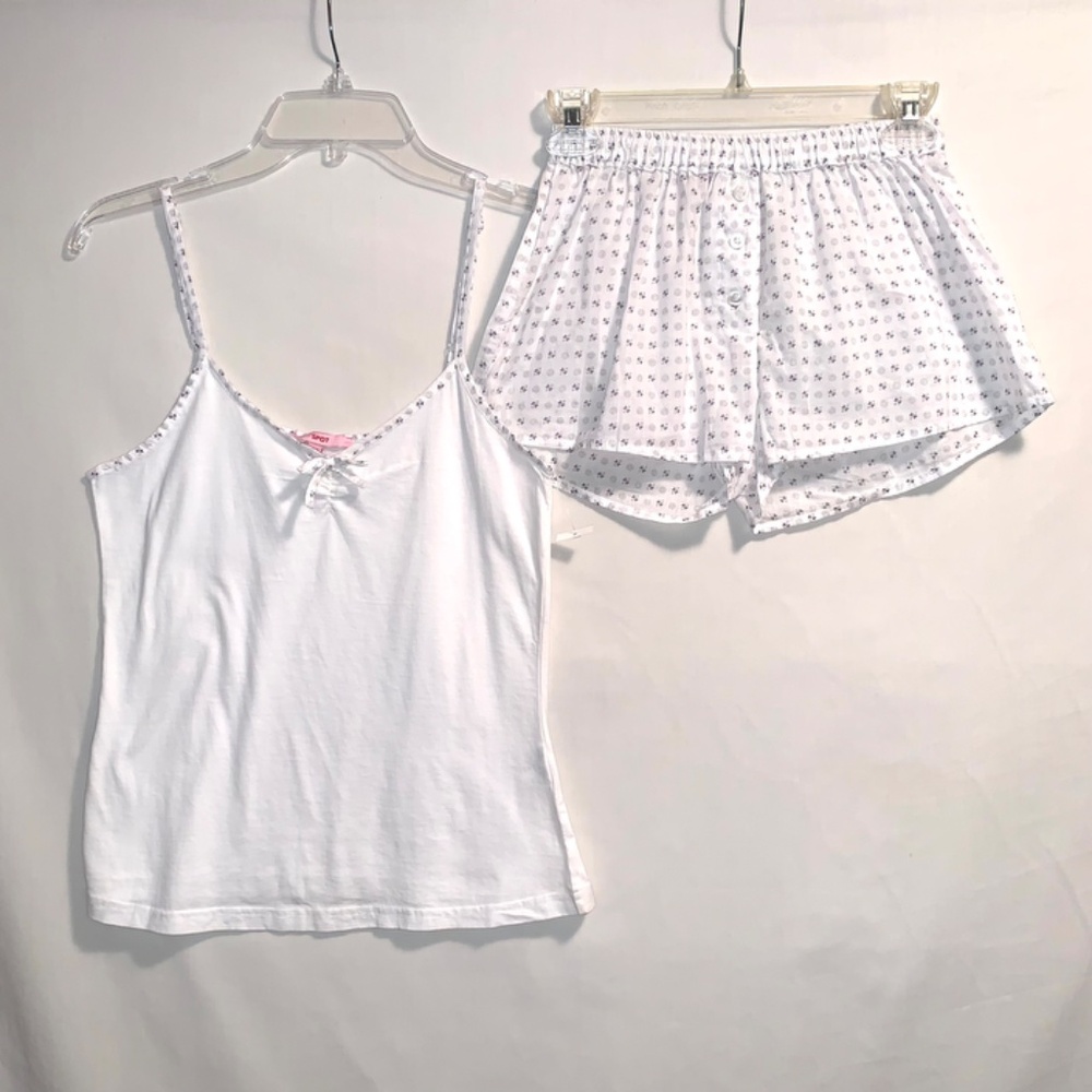 NEW White Camisole With Shorts Set Size Small